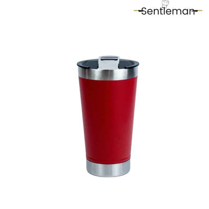 Copo Térmico 473ml com Tampa e Abridor Inox – Ideal para Bebidas Quentes e Geladas